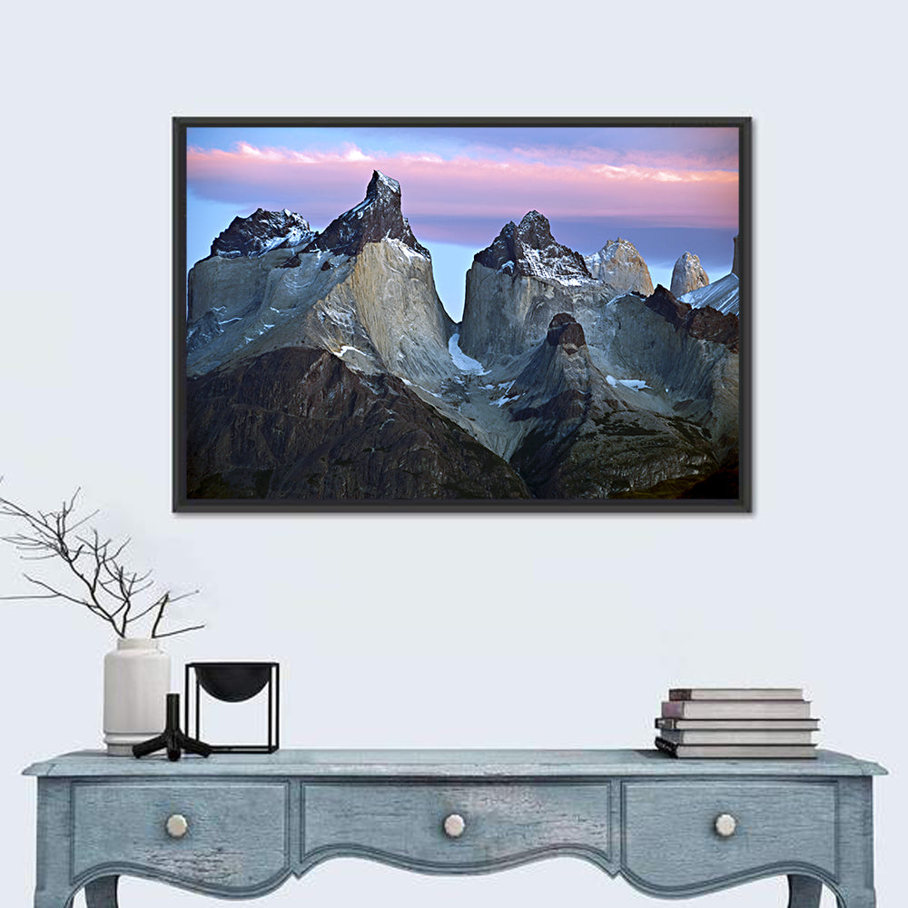 Los Cuernos Peak Valley, Torres Del Paine Wall Art in a room, landscape