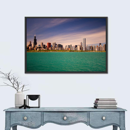 Chicago Skyline Above Lake Michigan Wall Art