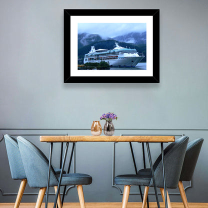 Misty Docked Cruise Ship Wall Art