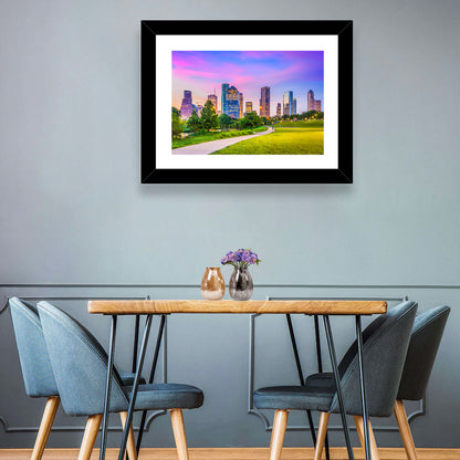 Houston Skyline at Dusk Wall Art