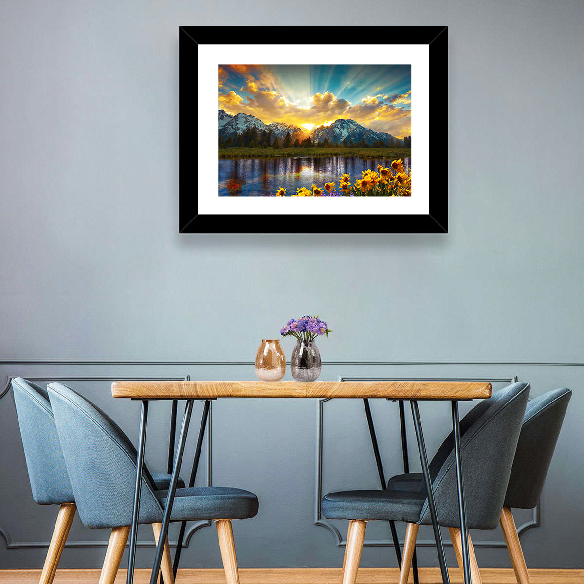 Grand Teton Sunrise Reflection Wall Art