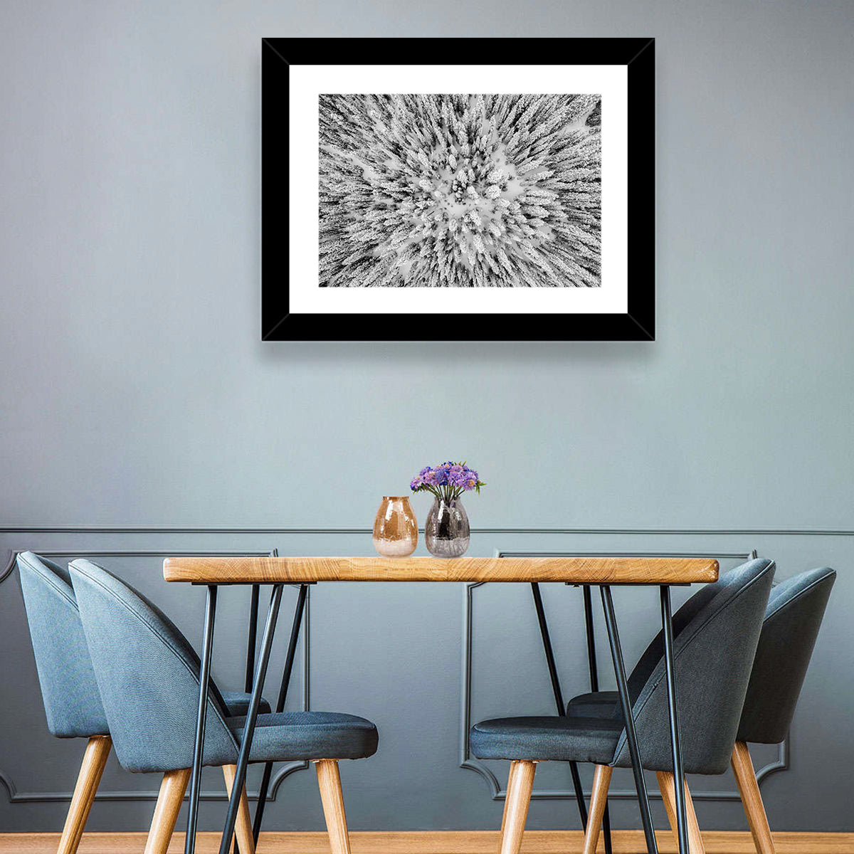 Snowy Aerial Forest Wall Art