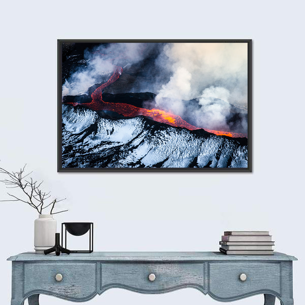 Snow-crusted Lava Flow Wall Art