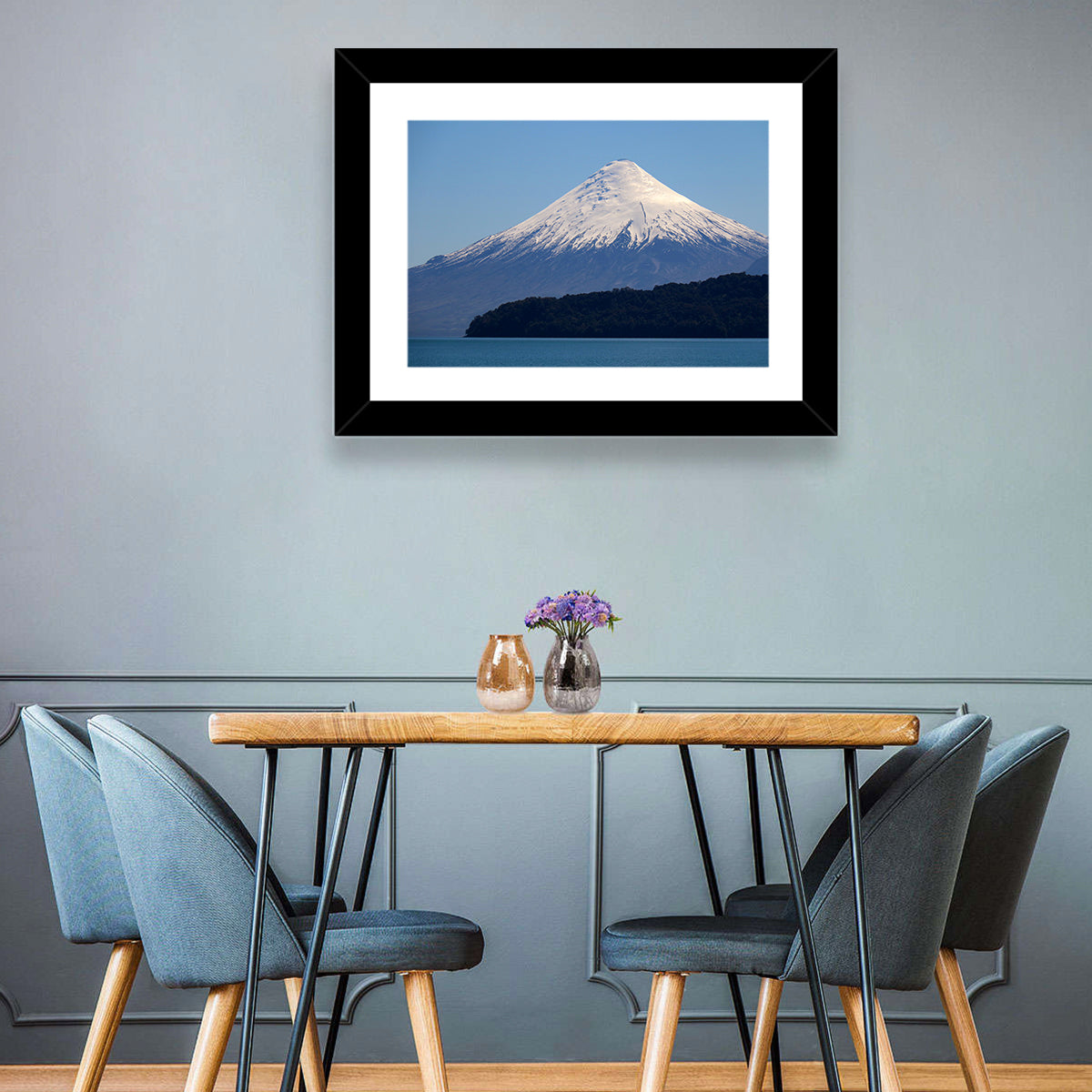 Snow-capped Osorno Volcano Over Lake Wall Art