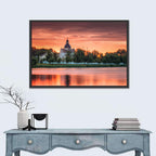 Corpus Christi Church Sunset Reflection Wall Art