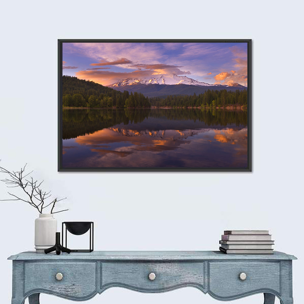 Mt Shasta Over Lake Siskiyou Wall Art