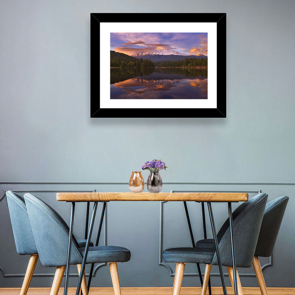 Mt Shasta Over Lake Siskiyou Wall Art