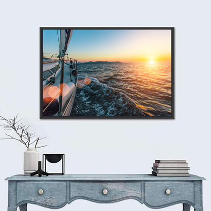 Sunset Sail from Deck Wall Art