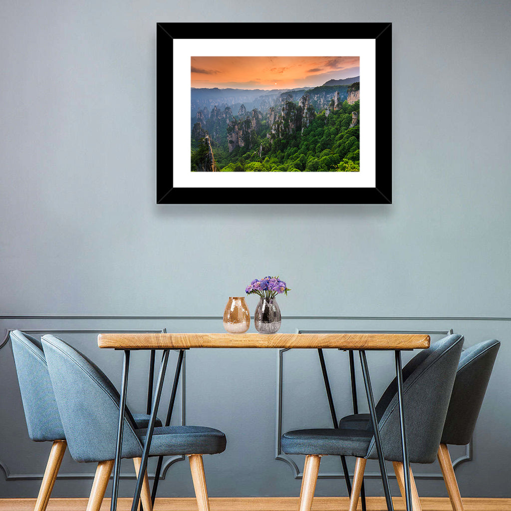 Zhangjiajie Forest at Sunset Wall Art
