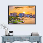 Sarasota Bayfront Sunset Skyline Wall Art
