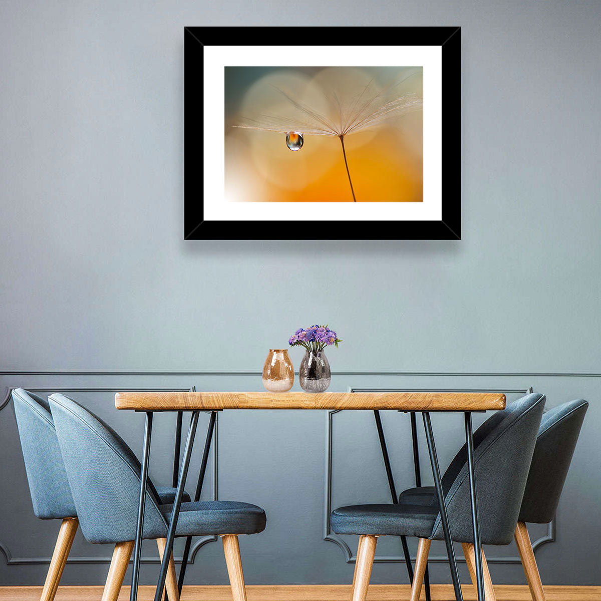 Dandelion Seed with Droplet Wall Art