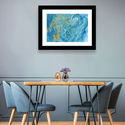 Blue Marble Streams Wall Art