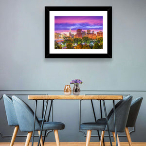 Hartford City Skyline Wall Art