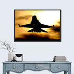 F-16 Sunset Silhouette Wall Art