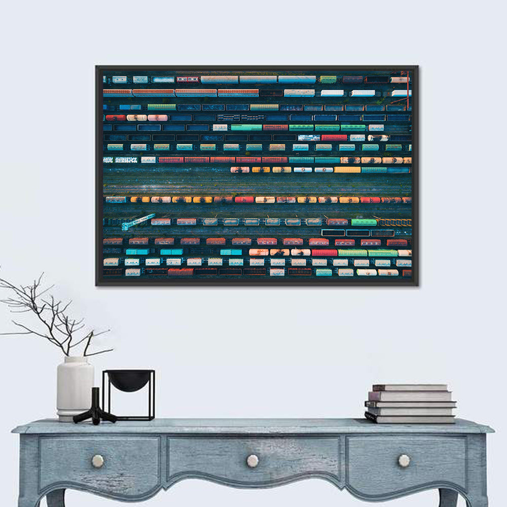 Aerial Freight Train Lines Wall Art