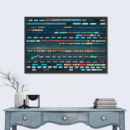 Trains Line Pattern Wall Art