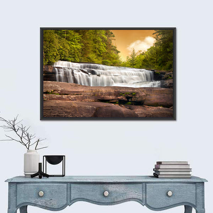 Blue Ridge Waterfall at Golden Hour Wall Art
