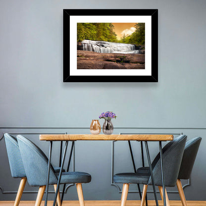 Blue Ridge Waterfall at Golden Hour Wall Art