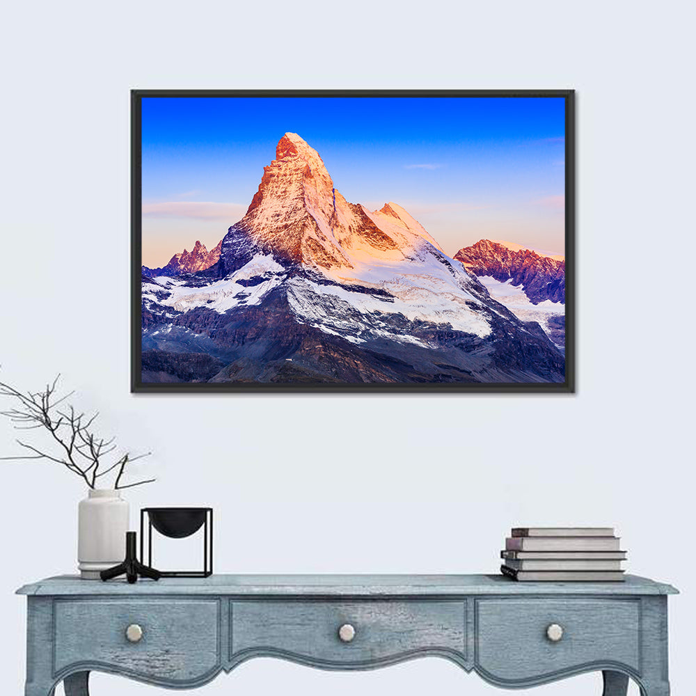 Matterhorn Sunrise Wall Art in a room, landscape