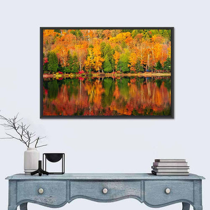 Autumn Forest Reflection Wall Art