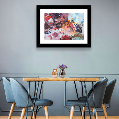 Impasto Color Swirl Abstract Wall Art