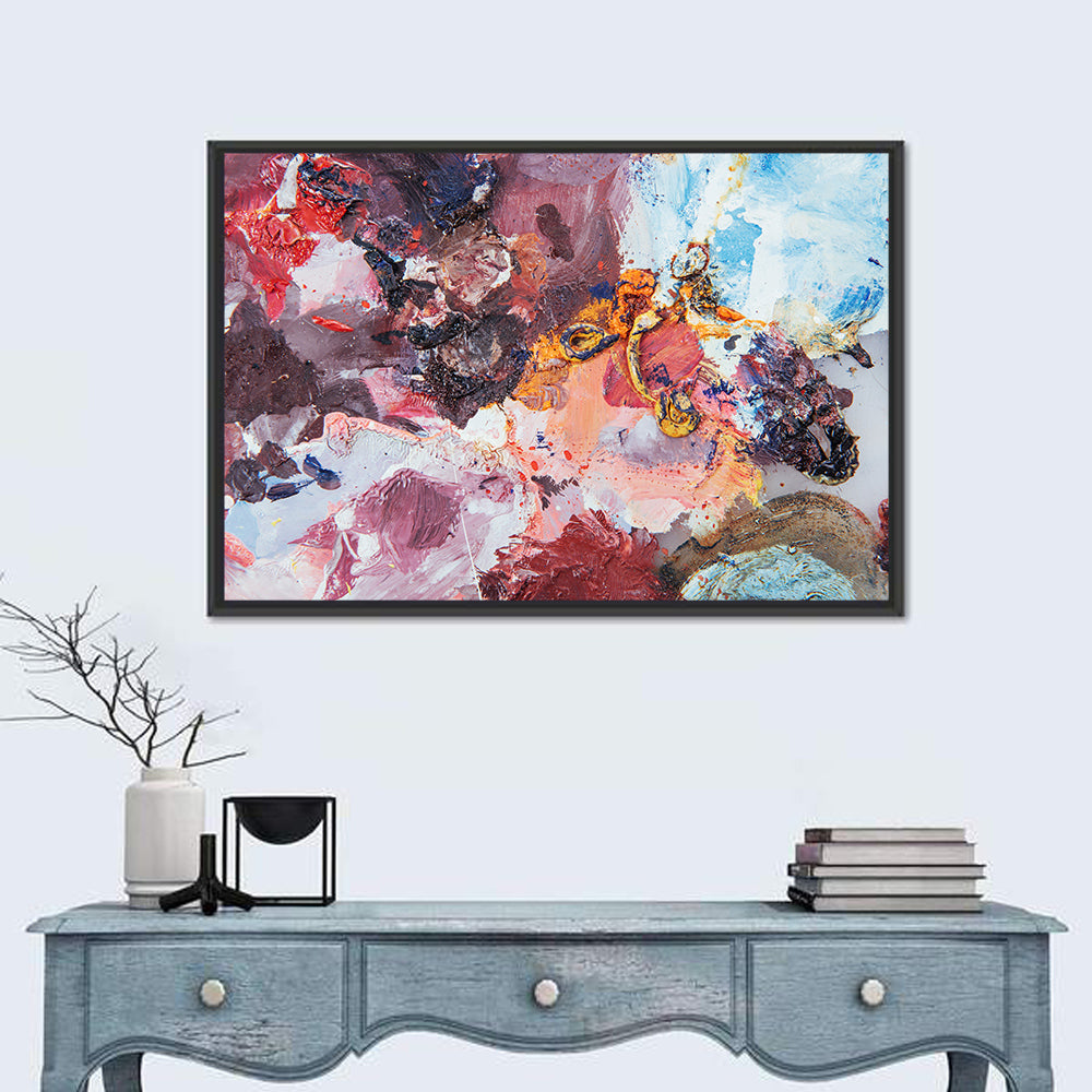 Impasto Color Swirl Abstract Wall Art