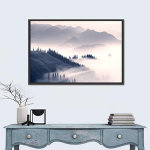 Foggy Carpathian Mountains Wall Art