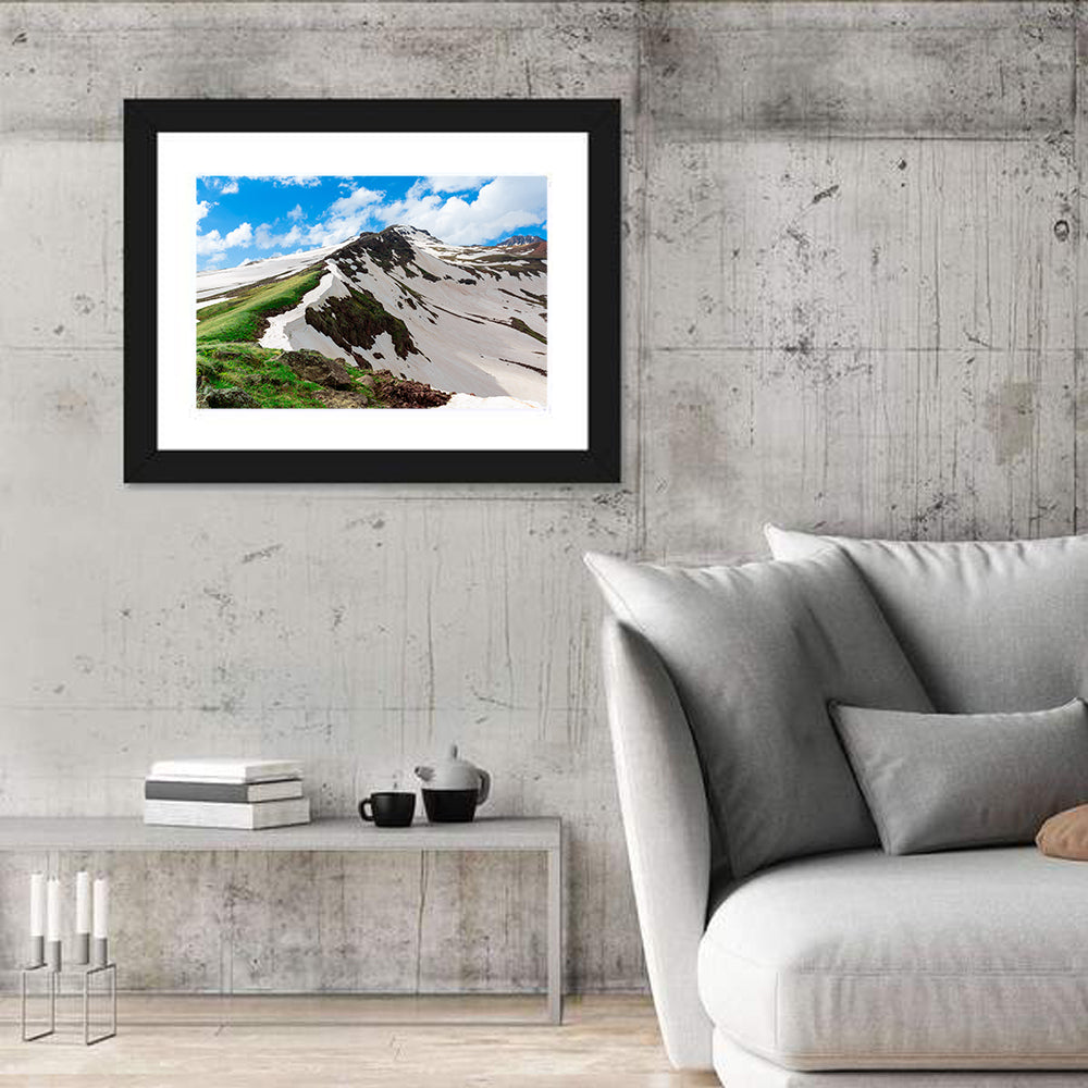 Mount Aragats Ridge Wall Art in a room, landscape