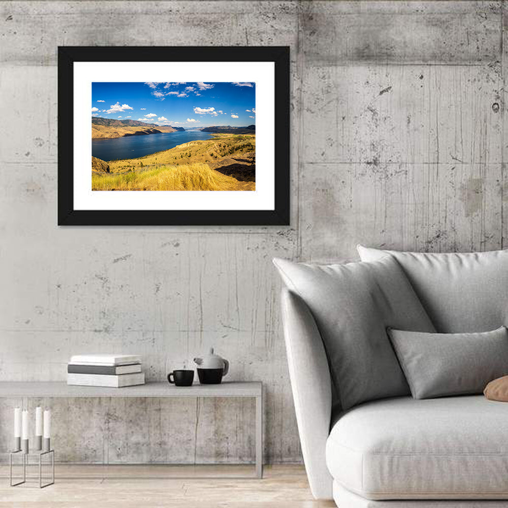 Golden Grass at Kamloops Lake Wall Art