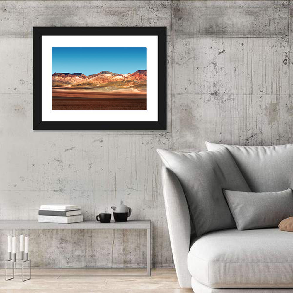 Atacama Desert Ridges Wall Art in a room, landscape