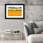 Wheat Field Sunset Wall Art