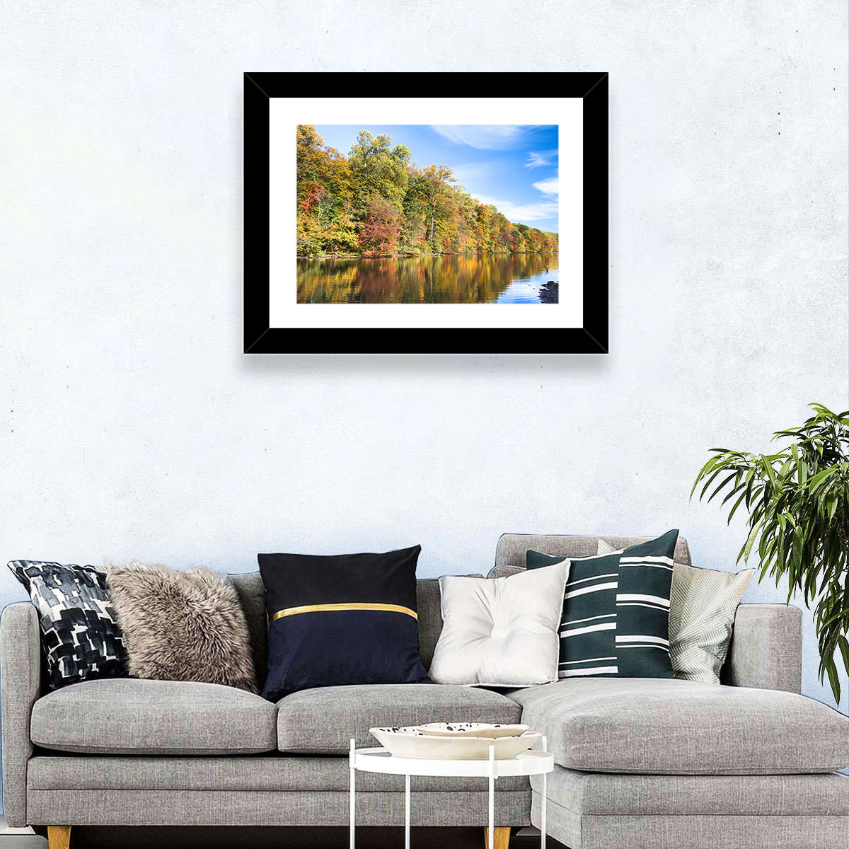 Lake Surprise Autumn Reflection Wall Art
