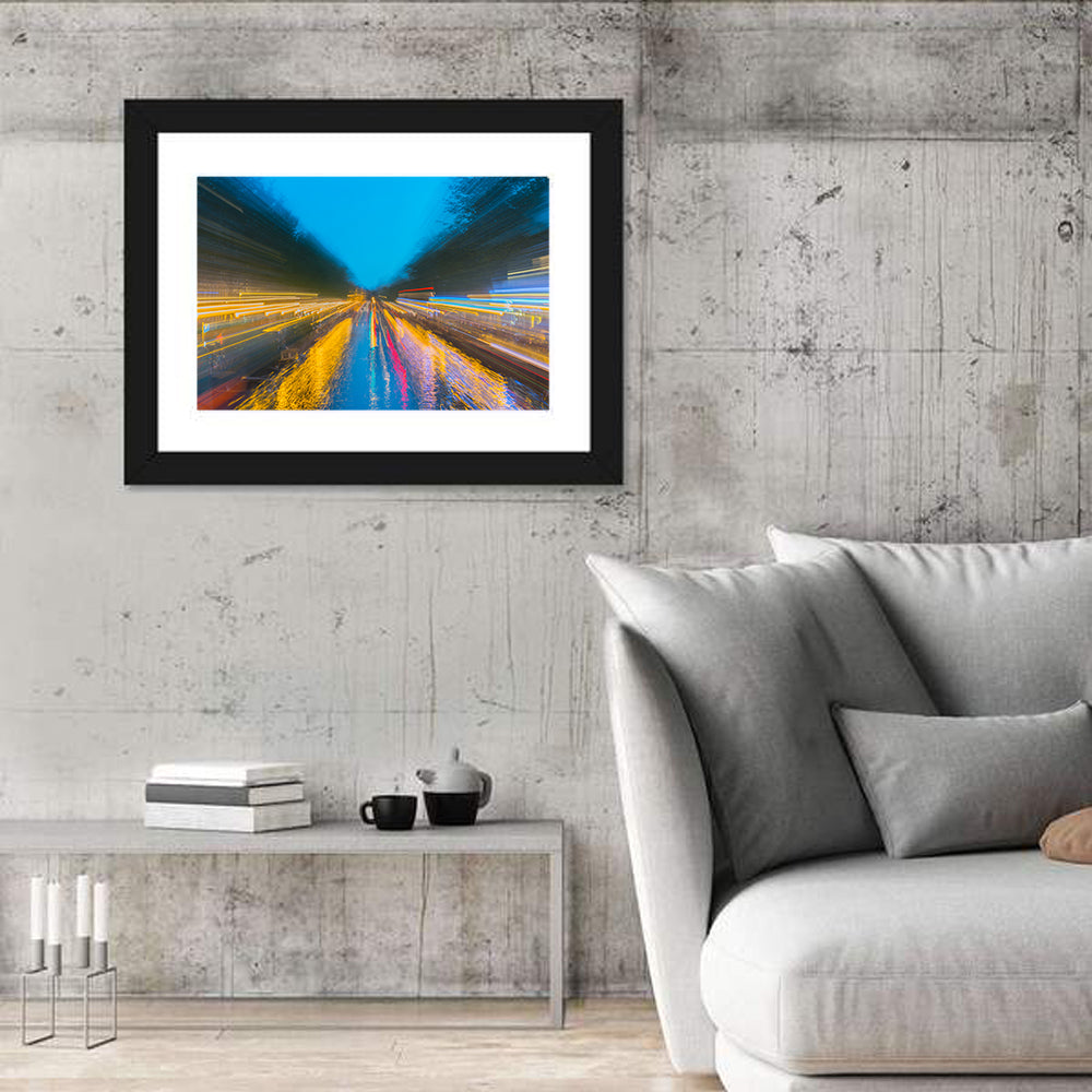 Canal Reflections at Night Wall Art