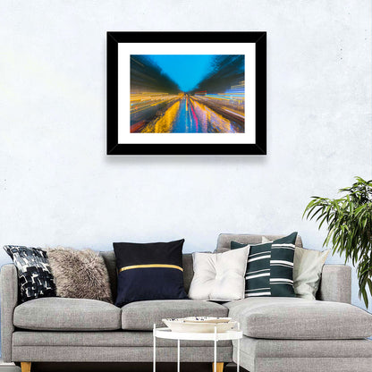 Canal Reflections at Night Wall Art