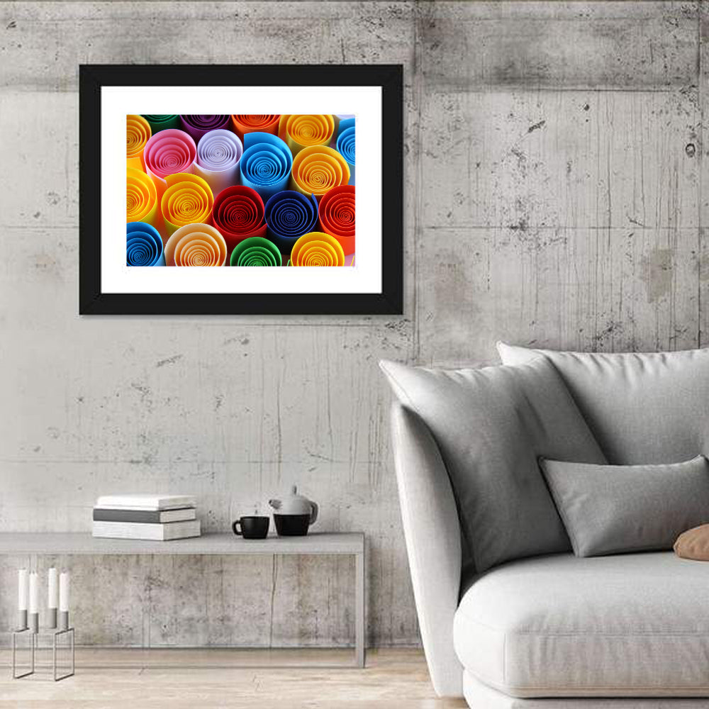 Quilled Color Spirals Wall Art