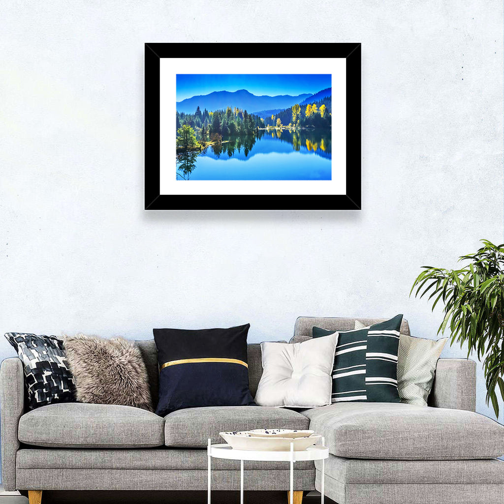 Gold Lake Reflection Wall Art
