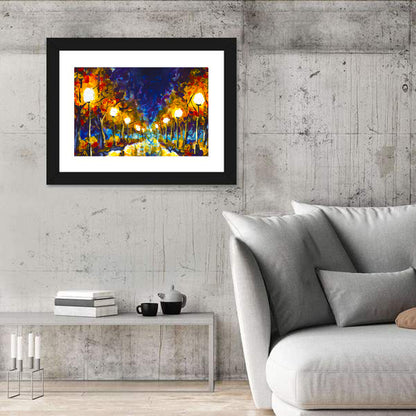 Autumn Evening Park Path Wall Art