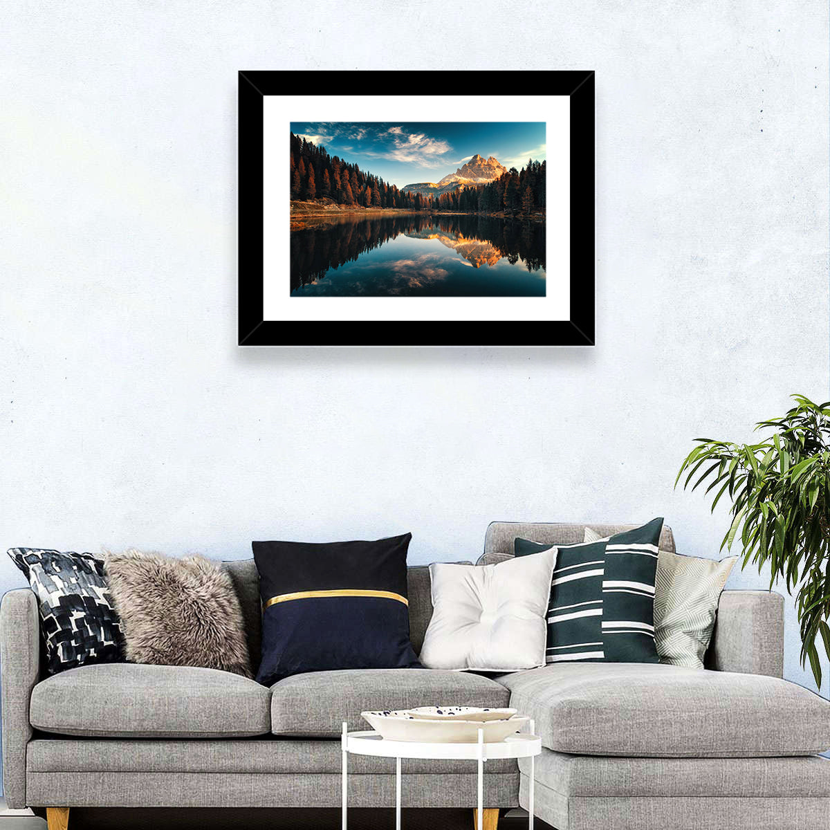 Lago Antorno Golden Hour Reflection Wall Art