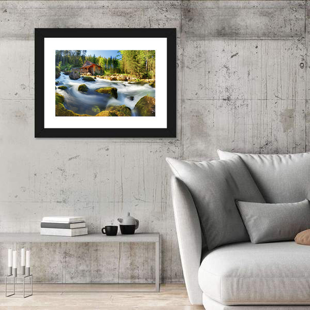 Salzburg Stream with Watermill Wall Art