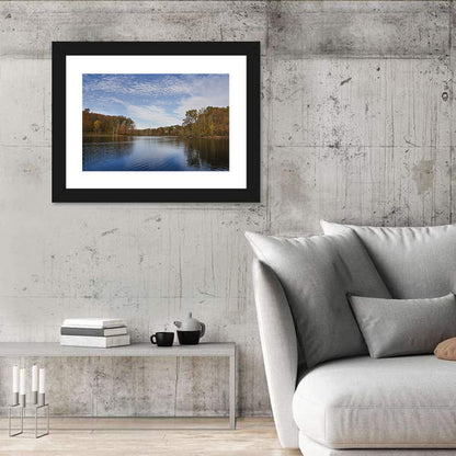 Seneca Lake Autumn Reflection Wall Art