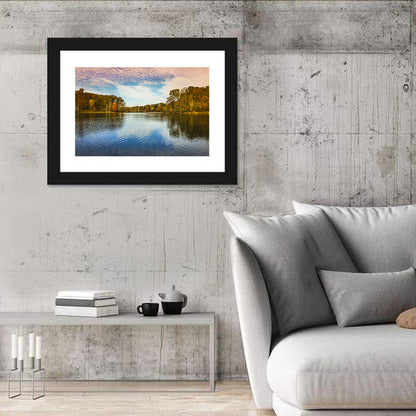 Seneca Lake Autumn Reflection Wall Art