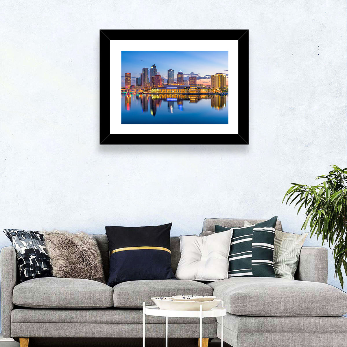Tampa Twilight Skyline Wall Art