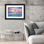 Sunburst Ocean Wave Wall Art