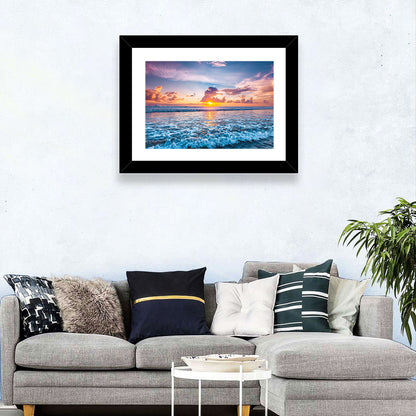 Sunburst Ocean Wave Wall Art