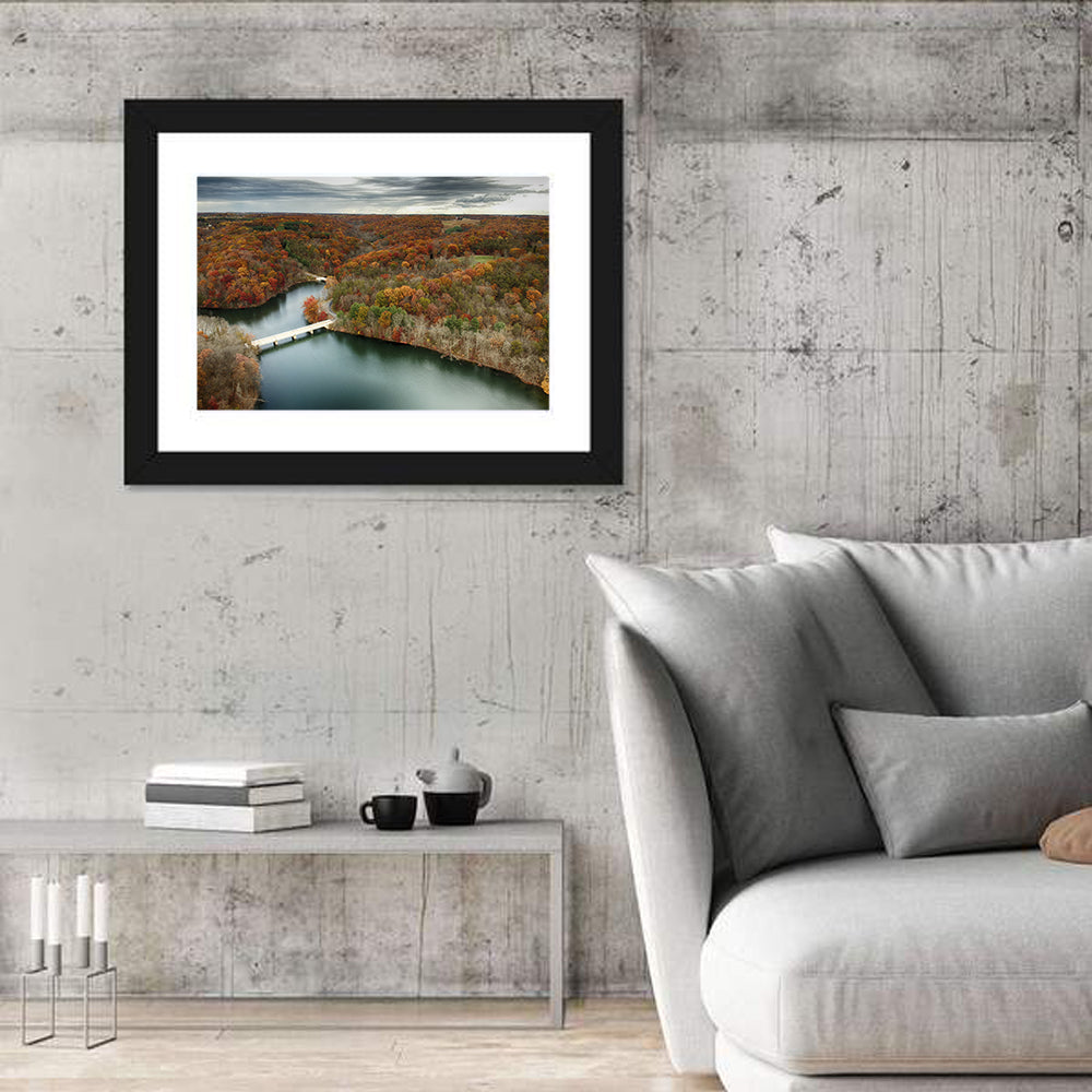 Seneca Lake Aerial View Wall Art