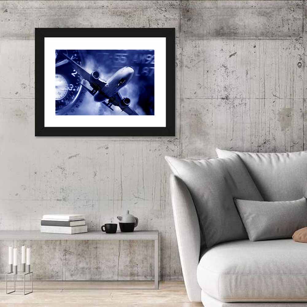 Jet Over Watch Face Wall Art