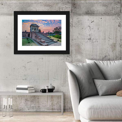 Jahaz Mahal Staircase at Sunset Wall Art