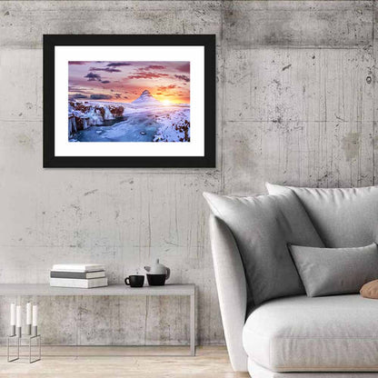 Kirkjufell Mountain Sunset Wall Art