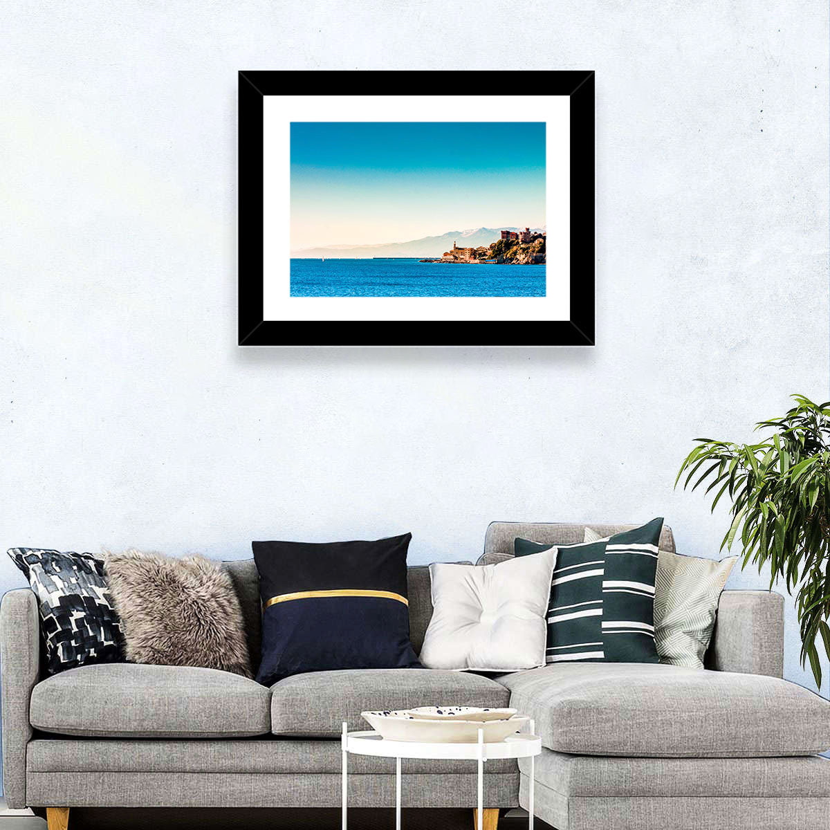 Genoa Coastal Seascape Wall Art