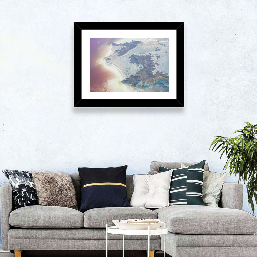 Urmia Lake Aerial View Wall Art